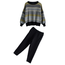 Light luxury niche salty or sweet street celebrity suit spring and autumn sweater 2024 new professional high-end two-piece set