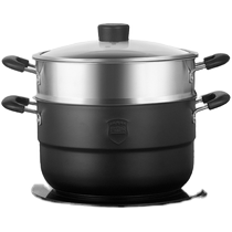 Jiuyang household stainless steel steamer for steaming steamed buns steamed buns fish buns multi-layer three-layer induction cooker gas stove cooking
