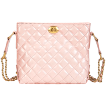 Hot style new trendy fashion womens double chain crossbody bag classic plaid womens bag versatile small square bag