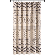 Bathroom curtain waterproof and mildew-proof bathroom shower partition water-blocking curtain magnetic thickened shower curtain set without punching