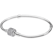 Chinese Valentines Day gift] Pandora Moments classic buckle silver bracelet niche classic couple gift
