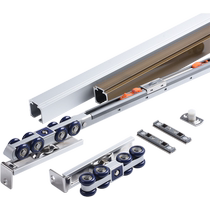 Maochi sliding door pulley kitchen glass stainless steel wooden door sliding door two-way buffer damping hanging wheel door hanging track