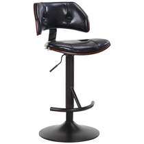 American bar chair lifting front desk retro bar cashier chair modern simple home backrest European high stool