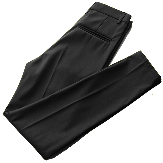Spring and autumn, motionless trousers, men's body small feet, formal clothes pants, nine -point pants, men's business casual suit pants straight tube
