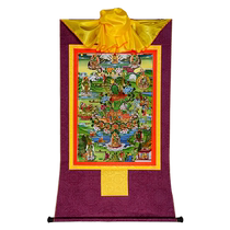 Zangcun Green Tara Eight Tara Thangka Western-Chinese style framed gold-plated painting heart Bodhisattva incarnation pendant rotating scroll hanging painting