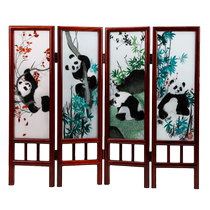 Xunjinji Sichuan characteristic Shu embroidery double-sided embroidery small screen panda ornaments business and foreign affairs gifts souvenirs