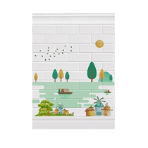 3D three-dimensional wall stickers kindergarten wallpaper self-adhesive bedroom warm waterproof moisture-proof anti-collision childrens room wall decoration