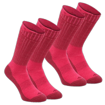 Decathlon Warm Socks Outdoor Hiking Socks Mid-High 2 Pairs Merino Wool Winter Socks ODS