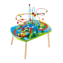 Hape train shuttle track game table 1 year old childrens educational toy baby infant wooden model set
