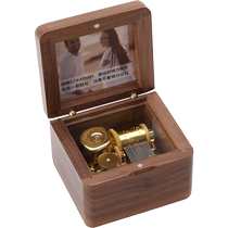 High-end gift wooden music box music box sky city creative birthday gift for girls girls and children