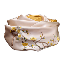 Chengdu souvenir Shu embroidery hand-embroidered mulberry silk scarf silk scarf shawl dual-purpose mom model