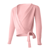 Little Jasmine Childrens Dance Sweater Jacket Womens Ballet Practice Wear Girls Autumn and Winter Knitted Warm Long Sleeve Outerwear