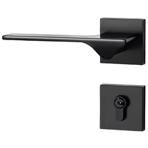 Black door lock split indoor bedroom door lock household universal silent room wooden door lock handle set