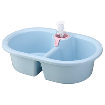 Badi baby newborn baby washbasin baby washbasin divided dual-use washbasin face wash PP small washbasin thickened