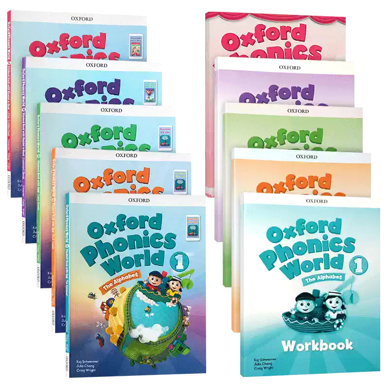 牛津自然拼读世界教材Oxford Phonics World 1-5级附练习册与