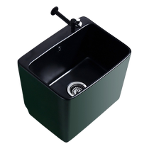 Nordic color ceramic mop pool black green medium and large mop pool balcony household mop pool wash basin