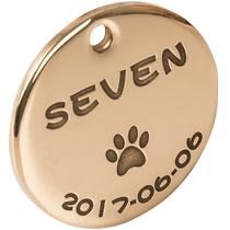 Brass Dog Tag Identity Tag Customized Large Dog Golden Retriever Pet Anti-Lost Teddy Shiba Inu Cat Tag Customized Engraving Dog Tag