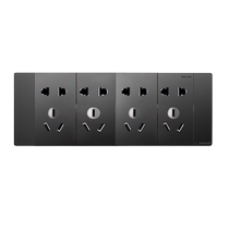 Feidiao 118 type switch socket multi-functional combination large board high-end brushed gray 3 holes 6 holes 12 holes 9 holes fluorescent gray