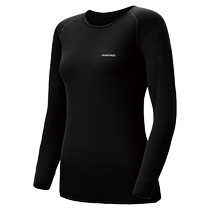 montbell Japan 23 autumn and winter new outdoor thermal underwear round neck top womens winter warm quick-drying medium thick
