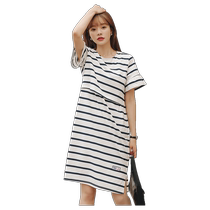Miduli Nursing Dress Summer Nursing Clothing Outing Top Loose T-shirt Skirt Maternity Nursing Clothing Summer Clothes