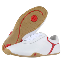 Red cotton Tai Chi shoes soft cowhide tendon bottom womens genuine leather martial arts shoes practice shoes mens Tai Chi Kung Fu shoes soft bottom