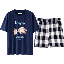 Pajamas for women summer pure cotton short-sleeved shorts home clothes summer thin Korean style Japanese cute casual suit