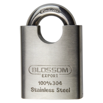 Plum lock 304 stainless steel blade padlock outdoor waterproof and rust-proof warehouse carriage anti-pry anti-shear and anti-theft padlock