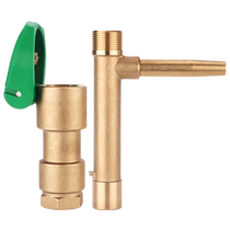 Lawn garden all-copper water dispenser 1-inch quick water valve insert rod green water pipe ground joint sprinkler plug dn25