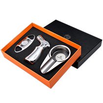 CigarKing Cuban cigar scissor tool three-piece set special hole punch drill airbrush lighter accessories