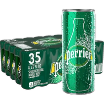 (Autonome) Perrier eau minérale originale importée de France eau potable gazeuse 250 ML * 35 canettes