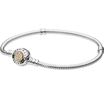 Chinese Valentines Day gift] Pandora Pandora Moments new classic gold and silver bracelet creative couple style niche