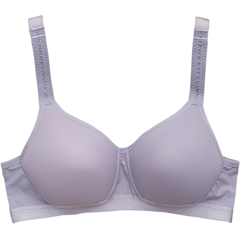 Mom's underwear bra for middle-aged and elderly people without steel rings, large size, chubby MM, thin style, gathered with three rows of buttons, comfortable and glossy bra for women