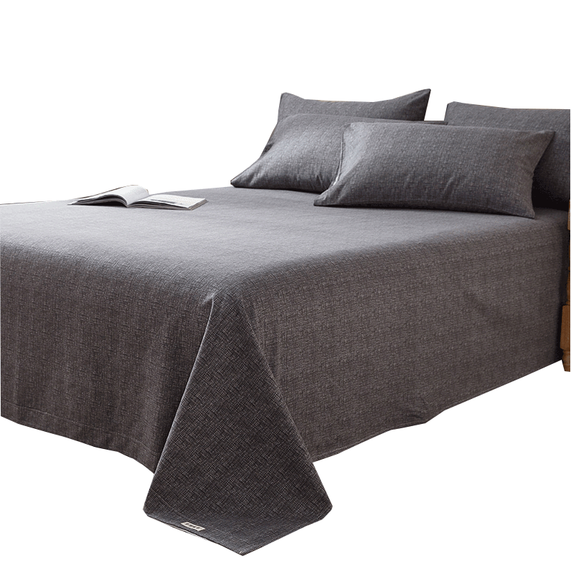 Large sheet 250x270 Cotton Cotton, increase the old thick cloth bed, simple color, thick encrypted gray boy ins
