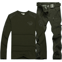 Military Noukuo Outdoor Summer Military Fan Short Sleeve T-shirt suit Field Camouflage Leisure Army Training Wear-resistant Worksuit