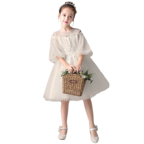 Fleur Boy Wedding Little Girl Gown Girl High-end Princess Dresses Children Light Extravagant and Extravagant diffuseurs acting out white