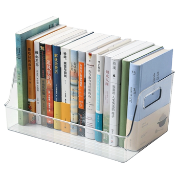 Transparent book storage box bookshelf desktop book children's oxford tree picture book storage artifact desk book box table