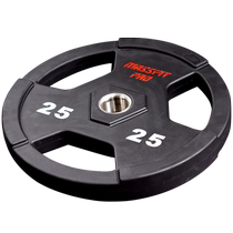 Massey three-hole Hummer rubber-coated barbell weightlifting environmentally friendly barbell dumbbell large hole 5cm aperture