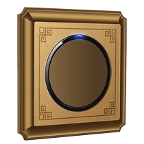 森尔复古中式古铜色开关欧式黄铜色金属拉丝开关插座面板五孔插座