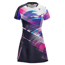 Kerian Badminton Wear Womens Dress New Breathable Quick-Drying Korean Slim Table Tennis Tennis Long Skirt Suit