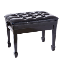 First-layer cowhide piano stool hydraulic lift with bookcase single and double solid wood guzheng electronic piano stool electric piano chair