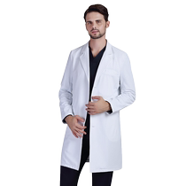 Oral hospital dental skin management beauty salon doctor work clothes white coat long-sleeved doctor uniform for men and women