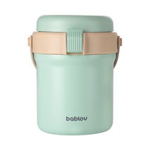 bablov stainless steel insulated lunch box office worker female portable multi-layer student lunch box extra long insulated bucket home