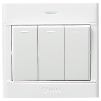 Bull surface-mounted switch socket panel 3 open two control three positions double control open wire triple three open double control G09 open wire box