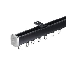 Jianmei Aluminum Thickened Heavy Duty Silent Slide Rail Aluminum Alloy Curtain Track Top Mounted Rail Curtain Rod Side Mounted