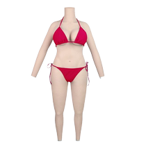 Yaluoqian nine-point silicone one-piece male transvestite supplies COS anchor fake breasts fake breasts oversized cross-dressing suit