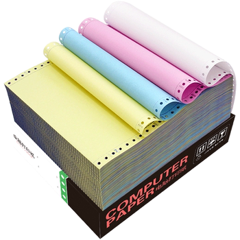 Printing paper for dot matrix printer triple in half