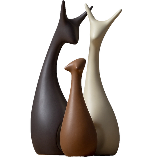 家居客厅陶瓷电视柜创意简约现代轻奢酒柜装饰品摆件北欧鹿工艺品