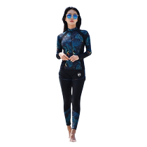 Wetsuit womens long-sleeved swimsuit split trousers sun protection suit 2024 new slimming Korean professional surfing suit