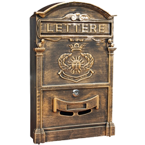European-style villa door wall-mounted wall-mounted outdoor creative newspaper box mailbox with lock suggestion box retro printable door number