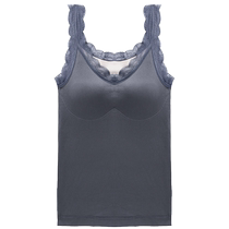 Thermal cotton vest for women plus velvet and thickening with chest pad all-in-one light warm underwear womens autumn and winter inner layering shirt